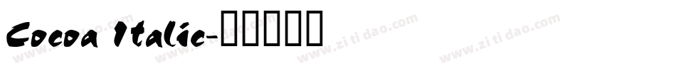 Cocoa Italic字体转换